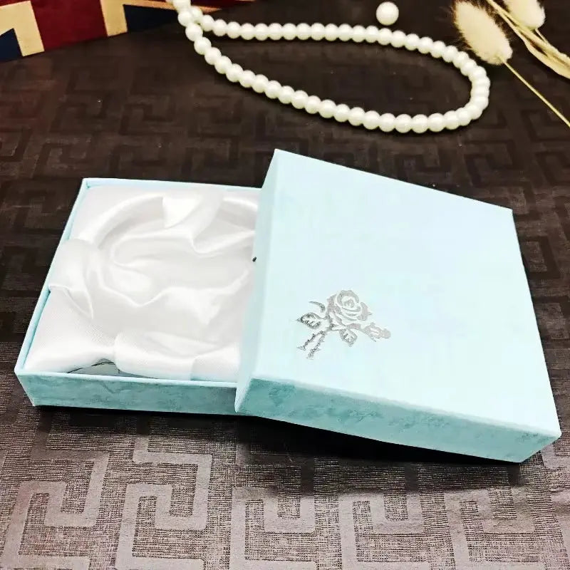 Square Jewelry Packaging Box Bracelet Necklace Cardboard Gift Organizer Case Women Pendant Storage Display Container 2022 NEW