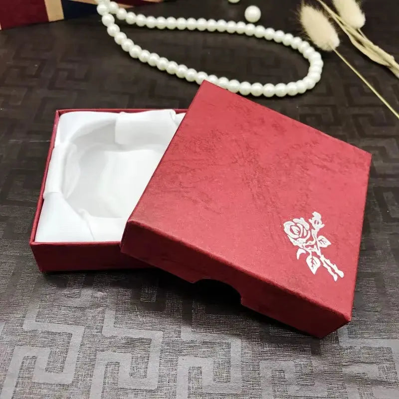Square Jewelry Packaging Box Bracelet Necklace Cardboard Gift Organizer Case Women Pendant Storage Display Container 2022 NEW