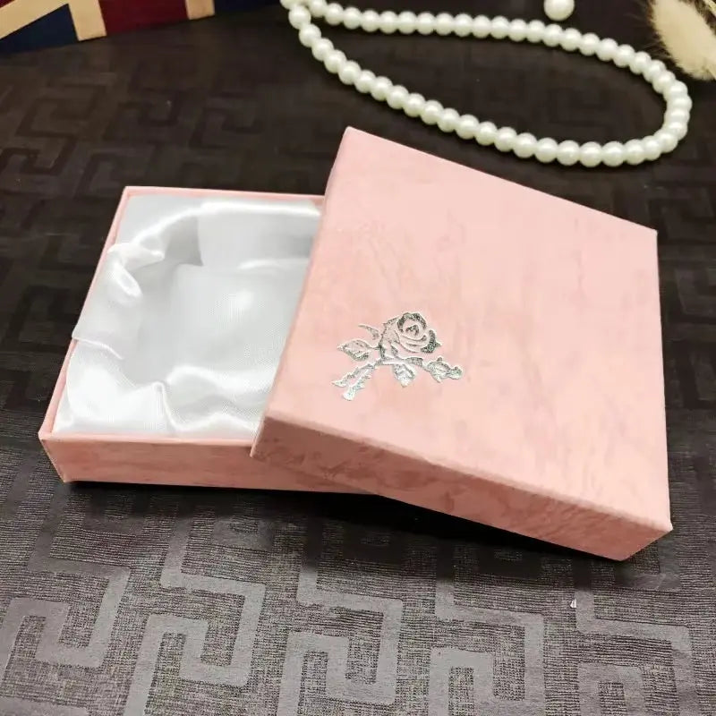 Square Jewelry Packaging Box Bracelet Necklace Cardboard Gift Organizer Case Women Pendant Storage Display Container 2022 NEW