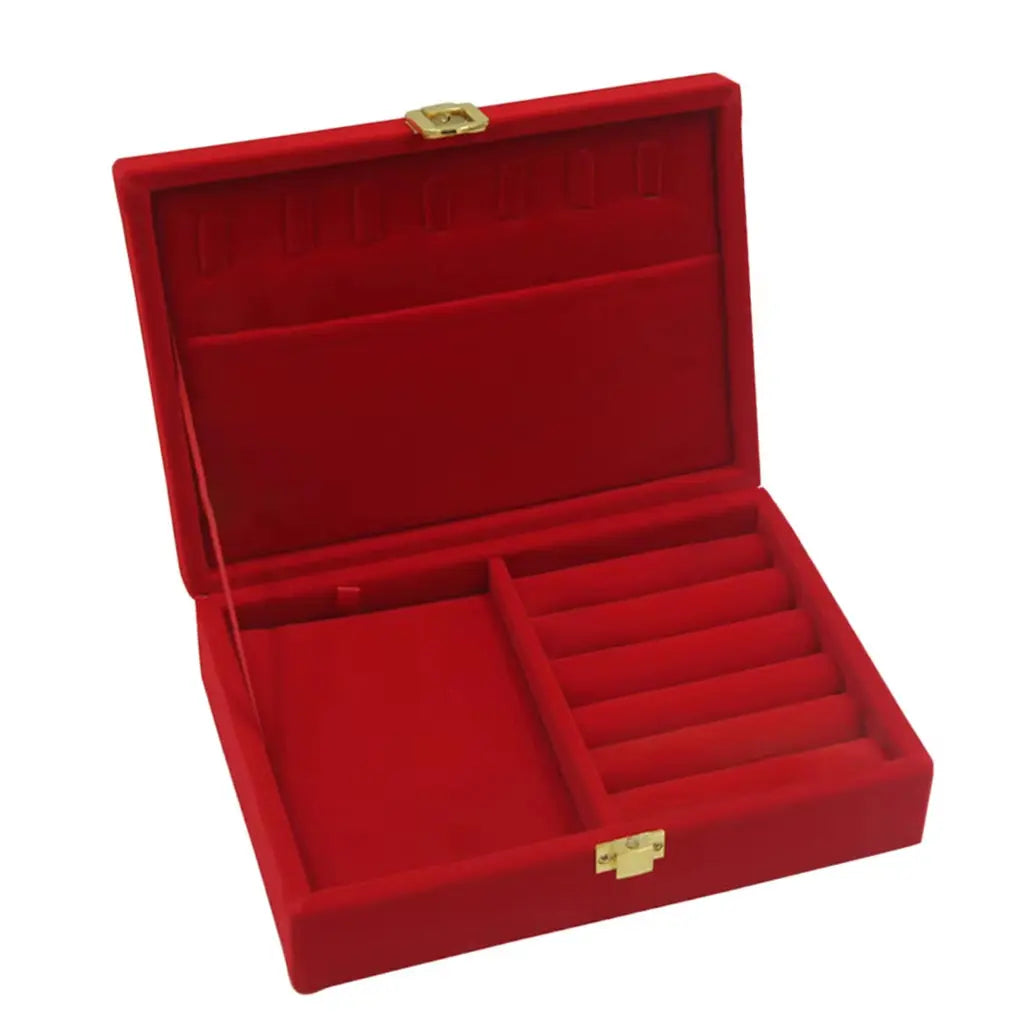 Velvet Box Pearl Necklace Box Jewelry Packaging Storage Case Boxes Holder Earrings Display 7.5X7.5X1.6 Inches Wedding Premium